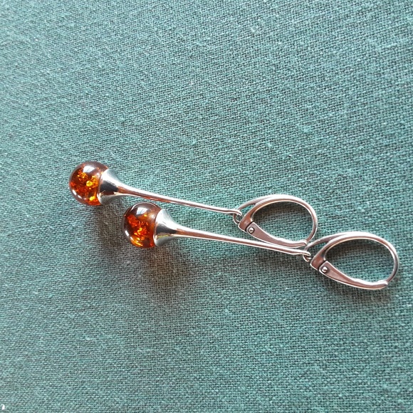 COPY - Amber earrings/ sterling silver earrings - Picture 8 of 11